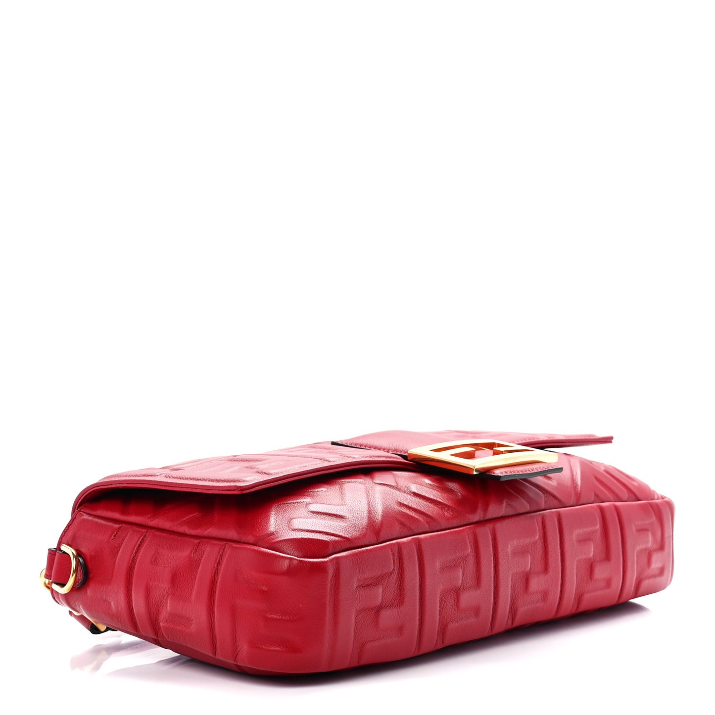 Nappa FF 1974 Embossed Large Baguette Fragola