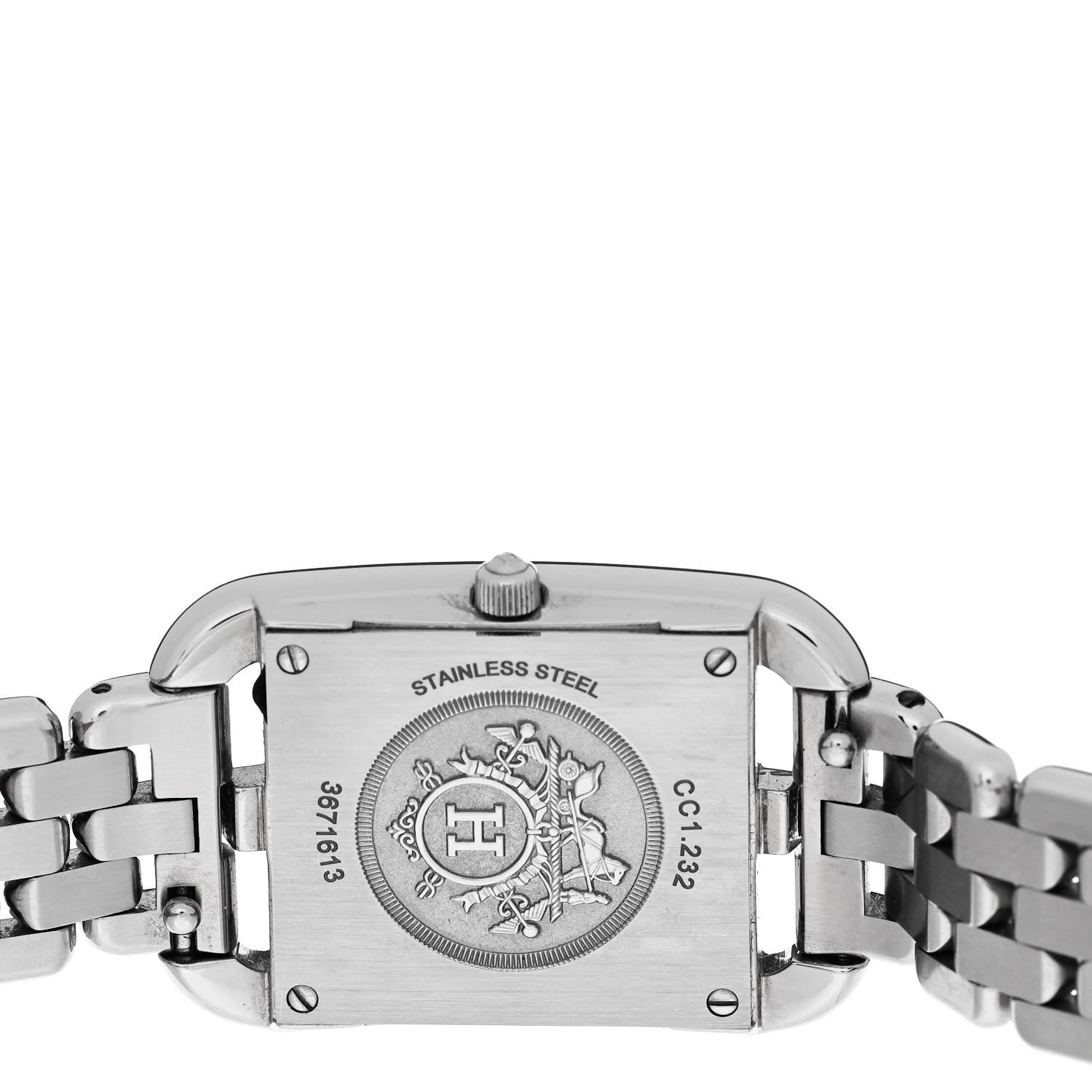 Hermes Stainless Steel Diamond Bezel Mother of Pearl 23mm Cape Cod Quartz Watch 4 of 5