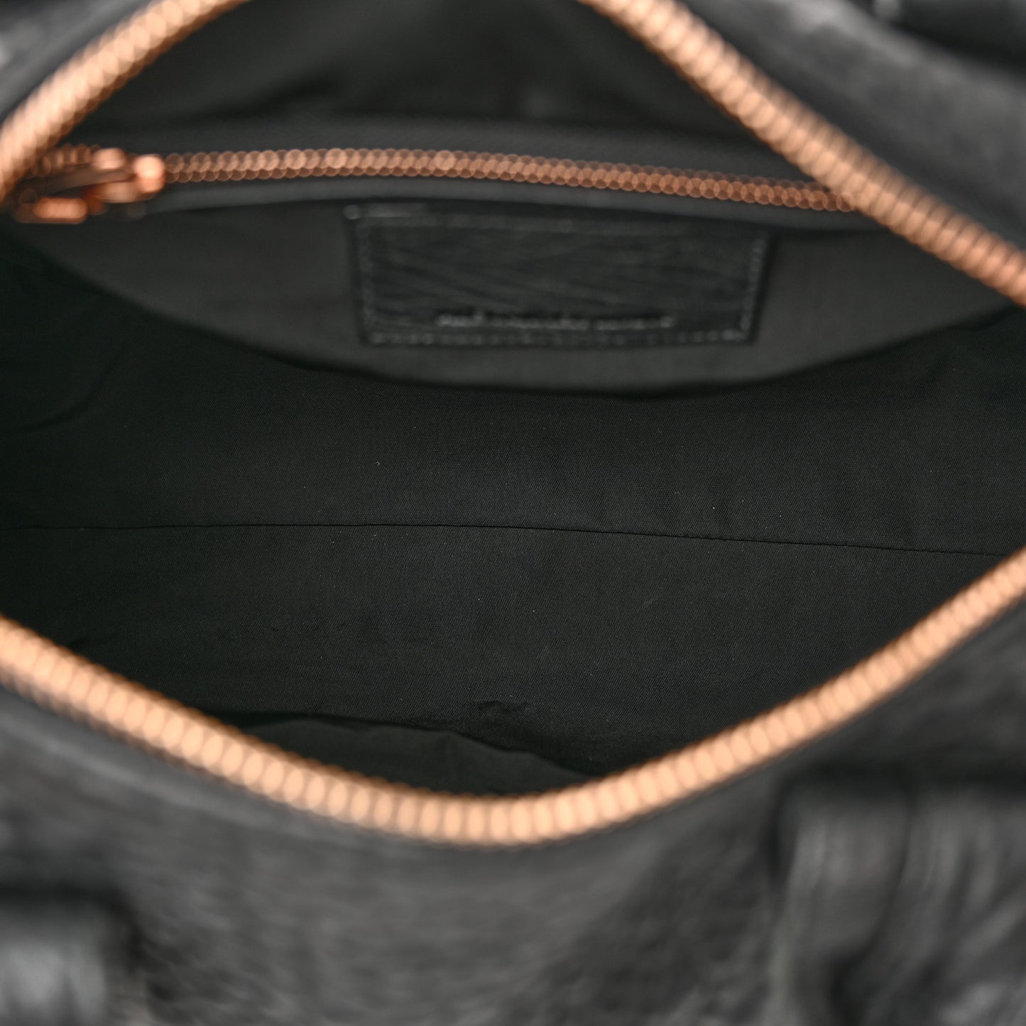 Pebbled Lambskin Rocco Black Rose Gold Hardware