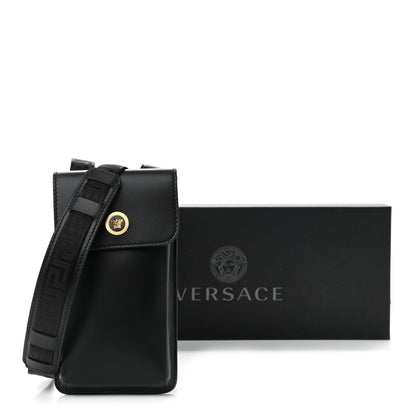 Versace Vitello Medusa Neck Pouch Black 10 of 10