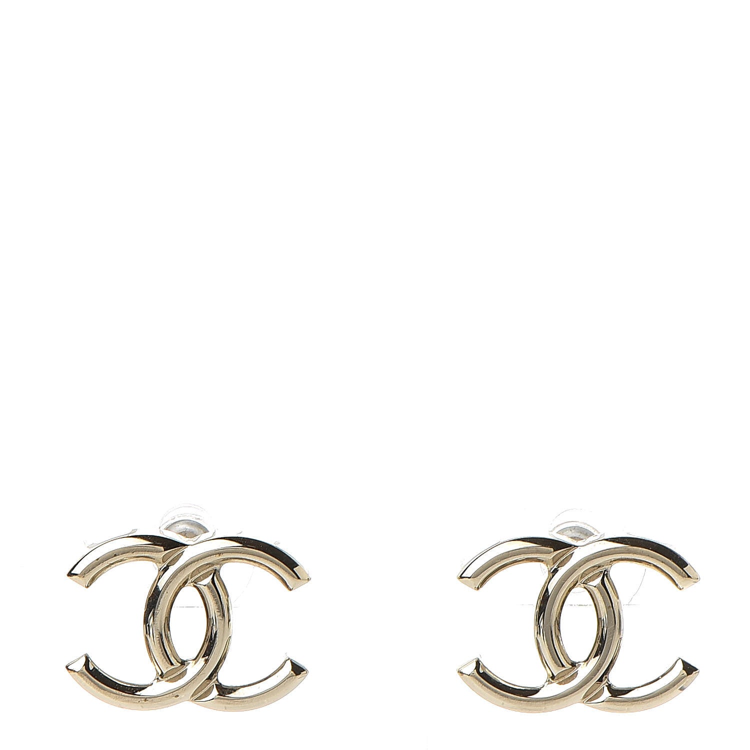 Chanel Metal CC Earrings Gold 1 of 7