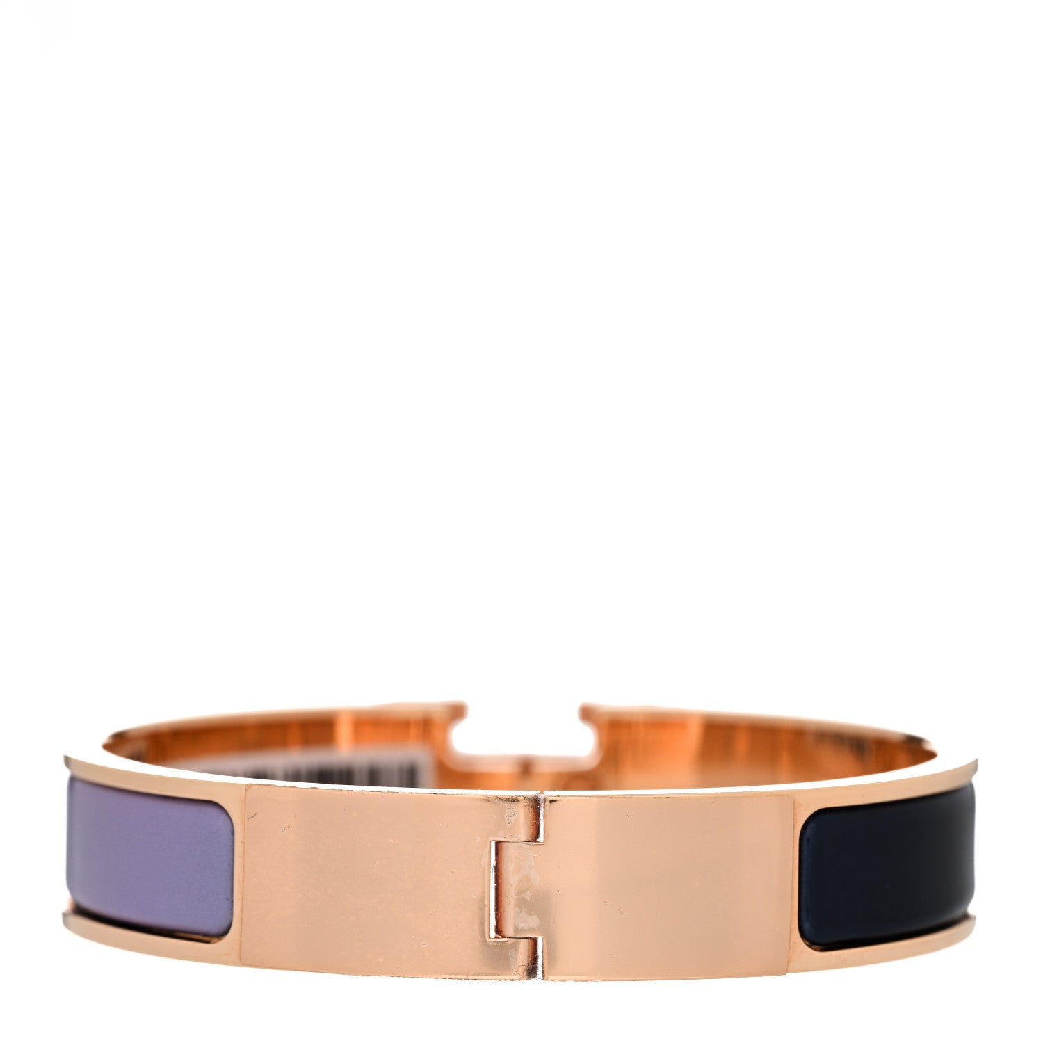 Hermes Enamel Narrow Fusion Clic Clac H Bracelet PM Lilas Ultramarine 3 of 5