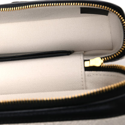 Chanel Boucle Calfskin Top Handle Slim Vanity Case With Chain Ecru Black 4 of 9