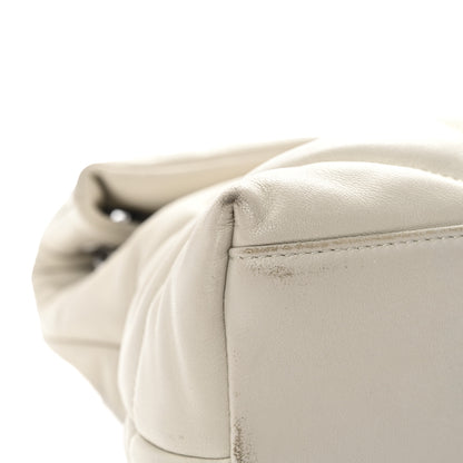 Saint Laurent Lambskin Quilted Medium Loulou Puffer Monogram Chain Satchel Crema Soft 11 of 14