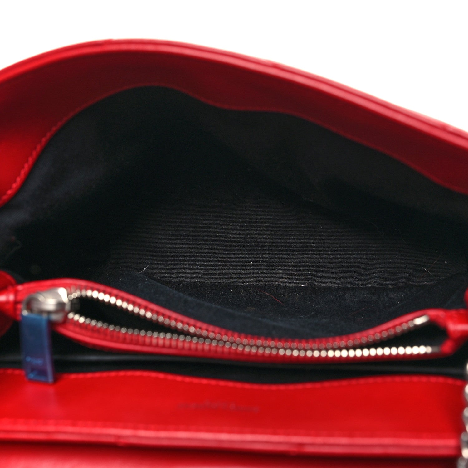 Saint Laurent Calfskin Y Quilted Monogram Small Loulou Chain Satchel Lipstick Red 5 of 12