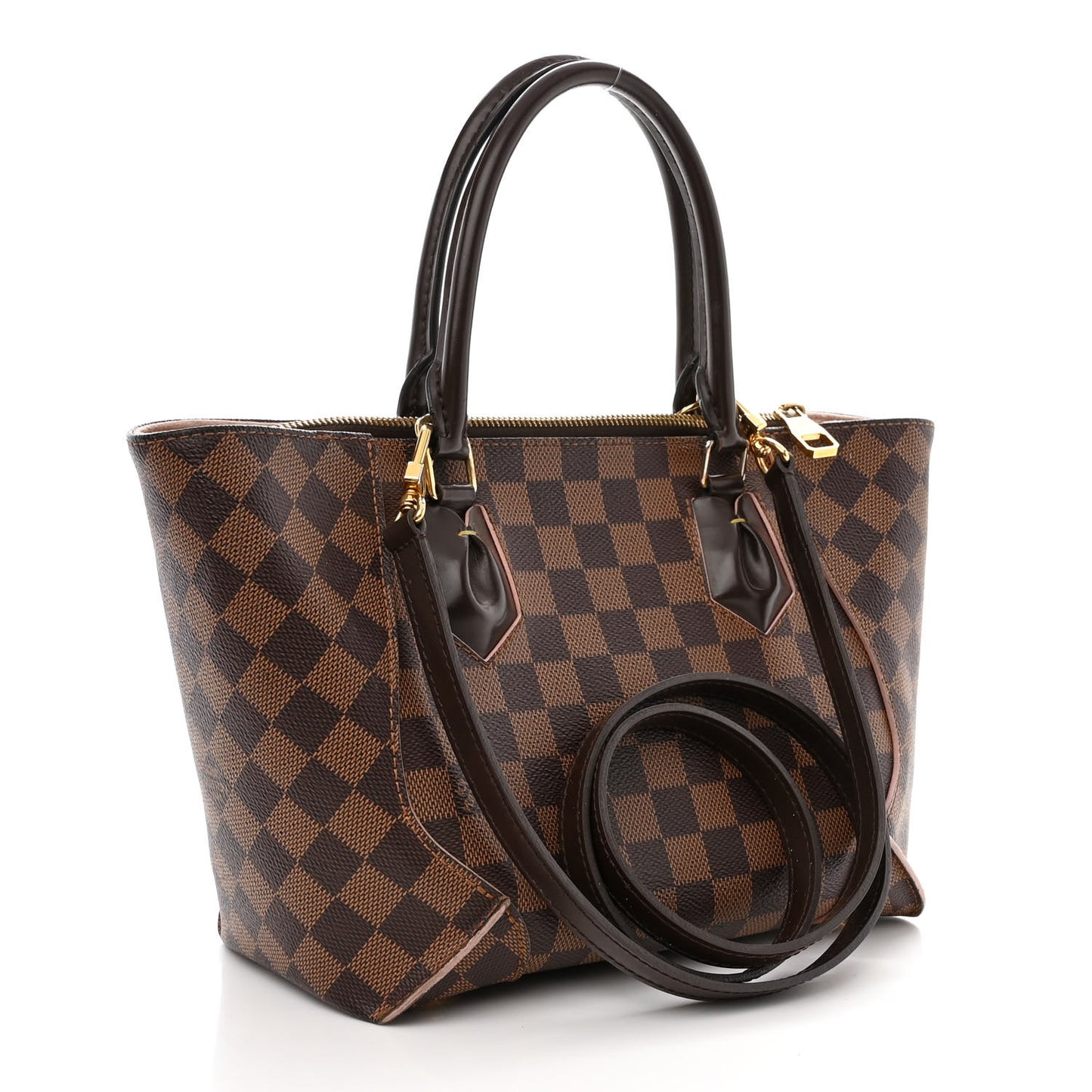Damier Ebene Caissa Tote PM Rose Ballerine