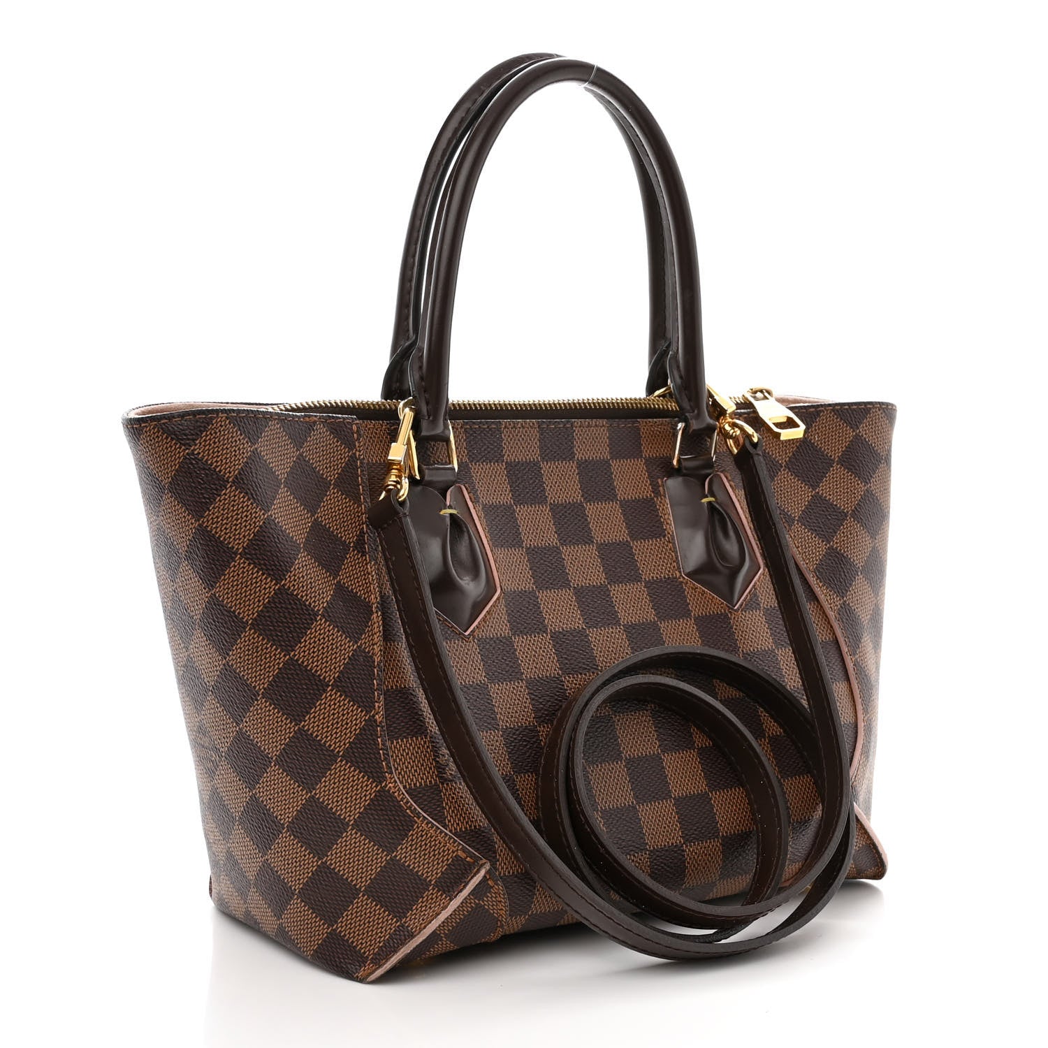 Louis Vuitton Damier Ebene Caissa Tote PM Rose Ballerine 3 of 16