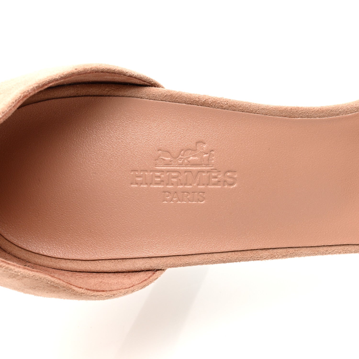 Hermes Suede Goatskin Crystal Joy 105 Sandals 39 Nude 8 of 9