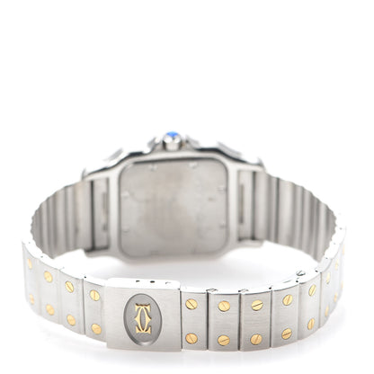 Cartier Stainless Steel 18K Yellow Gold 29mm Santos De Galbee Quartz Watch 3 of 5