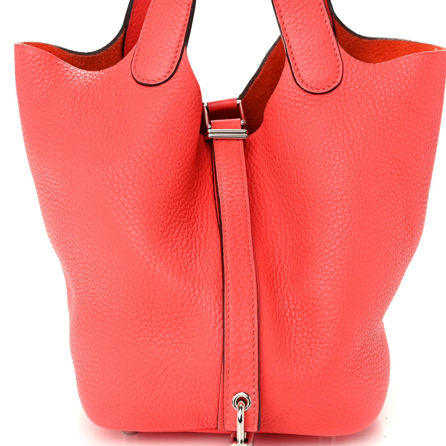 Taurillon Clemence Picotin Lock 18 PM Rose Texas