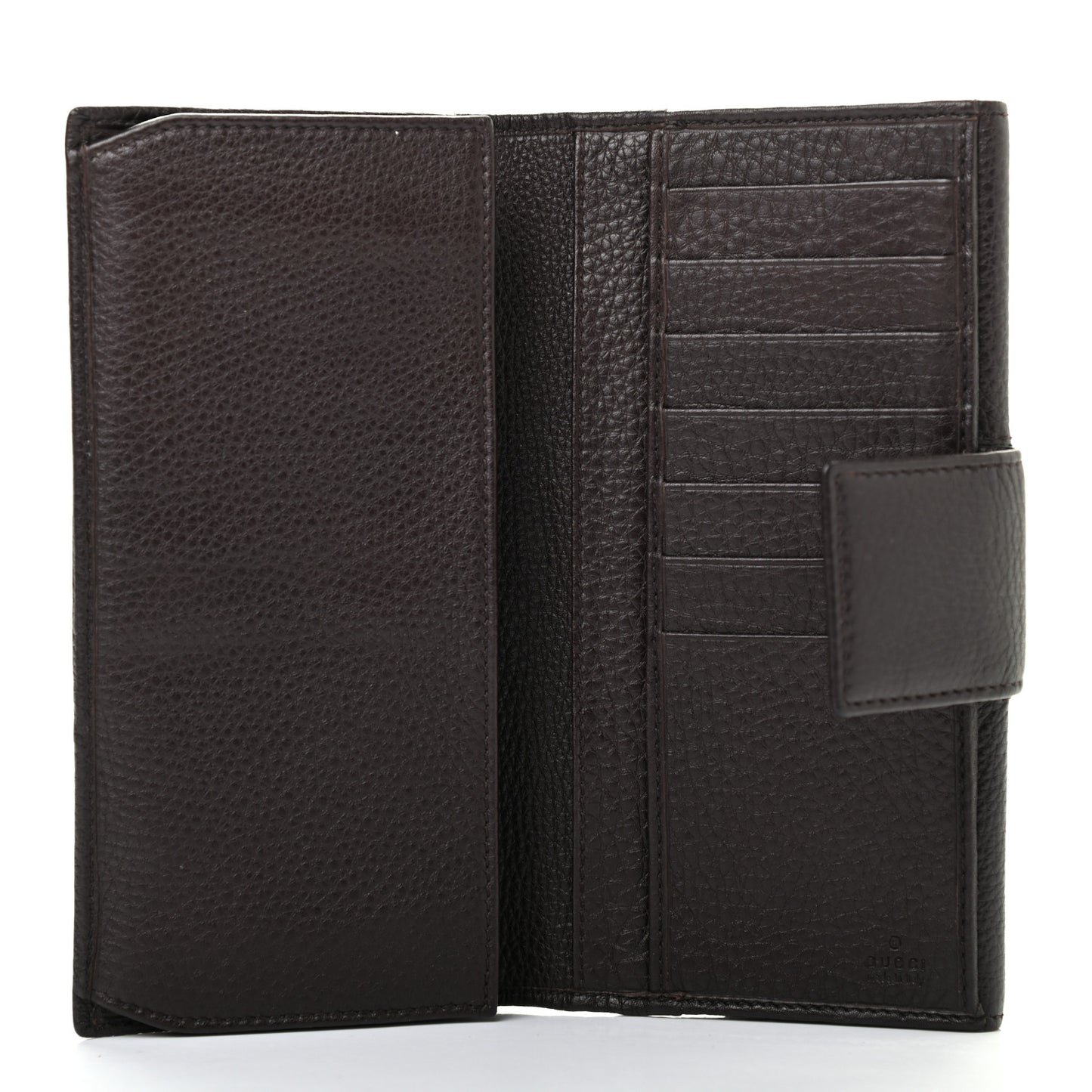Calfskin Horsebit Web Continental Wallet Dark Brown