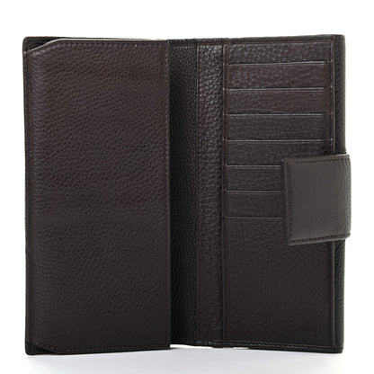 Gucci Calfskin Horsebit Web Continental Wallet Dark Brown 5 of 7