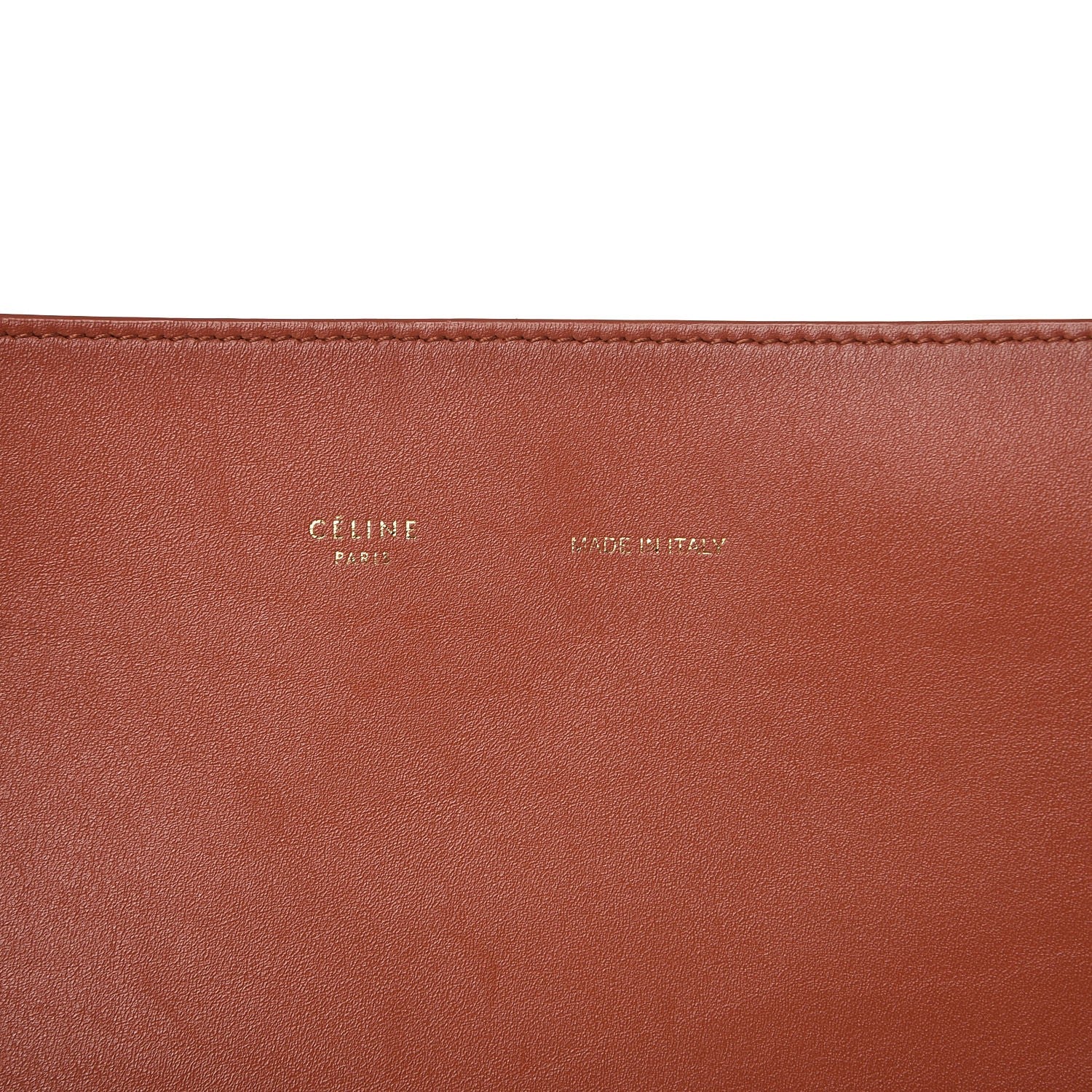 Celine Smooth Calfskin Felt Zebra Printed Oversized Twisted Cabas Chalk Brick 8 of 12