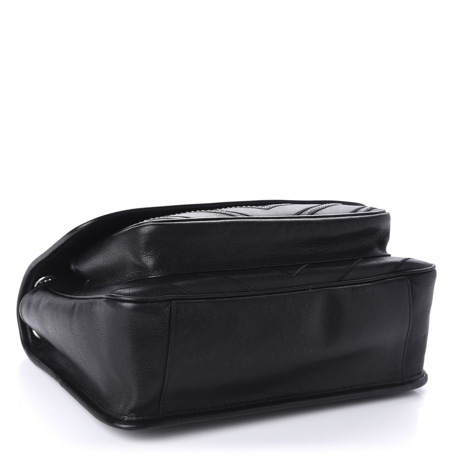 Saint Laurent Lambskin Matelasse Monogram Microstud Medium Niki Chain Satchel Black 4 of 11