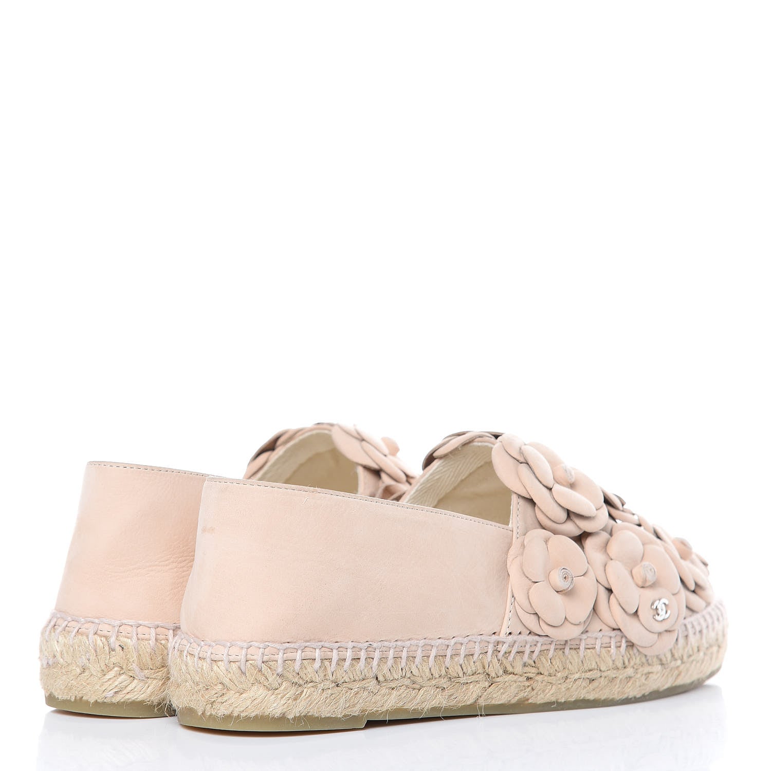 Chanel Suede Camellia CC Espadrilles 38 Pink 4 of 11