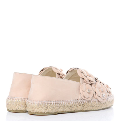 Chanel Suede Camellia CC Espadrilles 38 Pink 4 of 11
