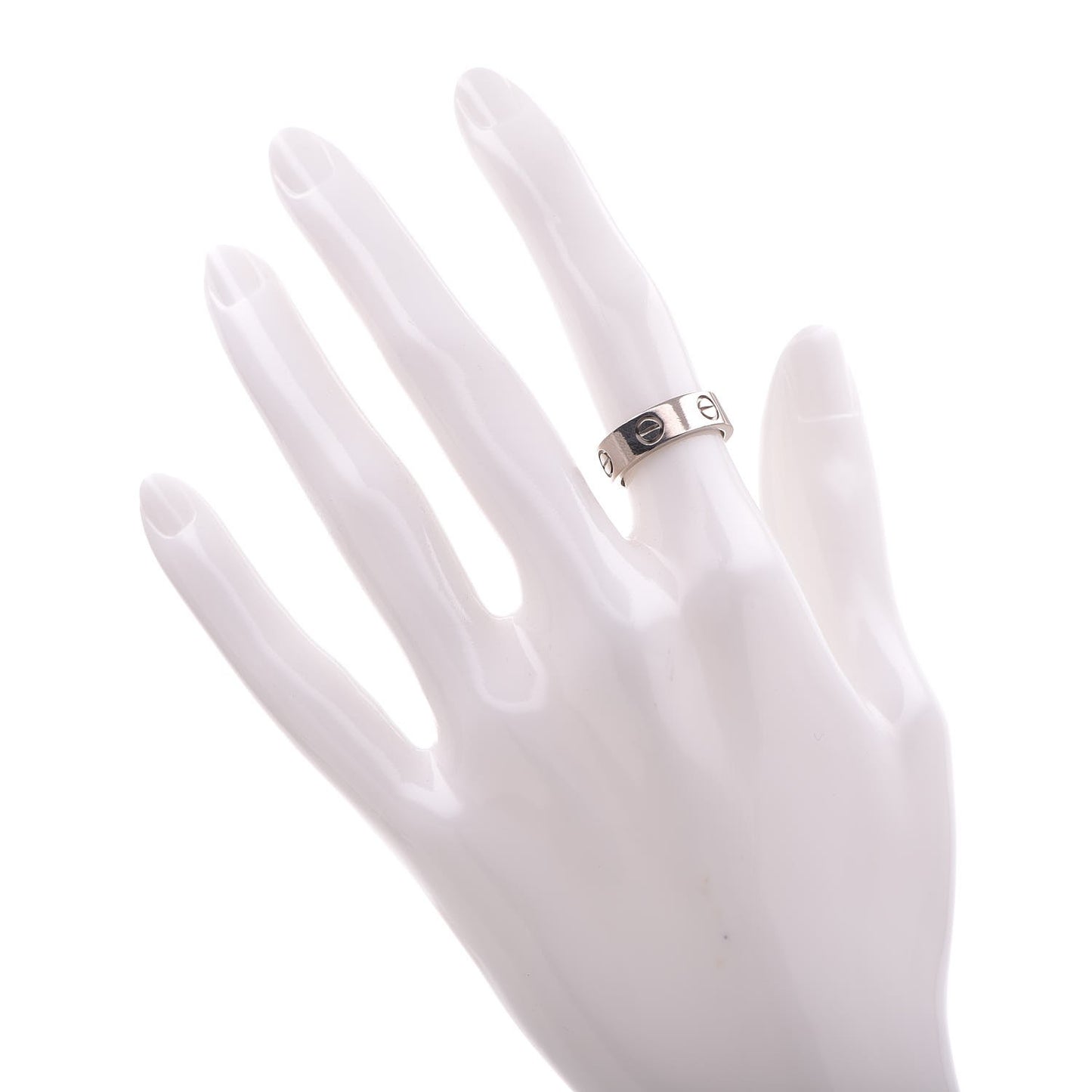 18K White Gold 5.5mm LOVE Ring 49 4.75