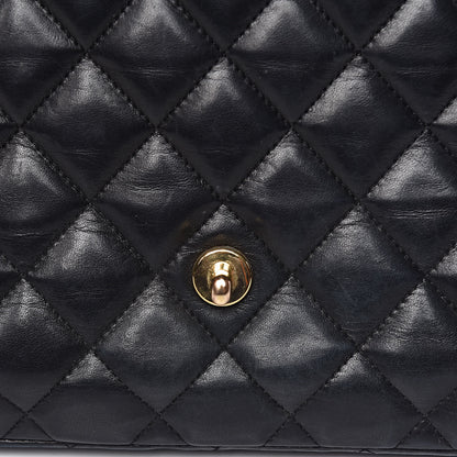 Chanel Lambskin Quilted Jumbo Single Flap Black 12 of 24