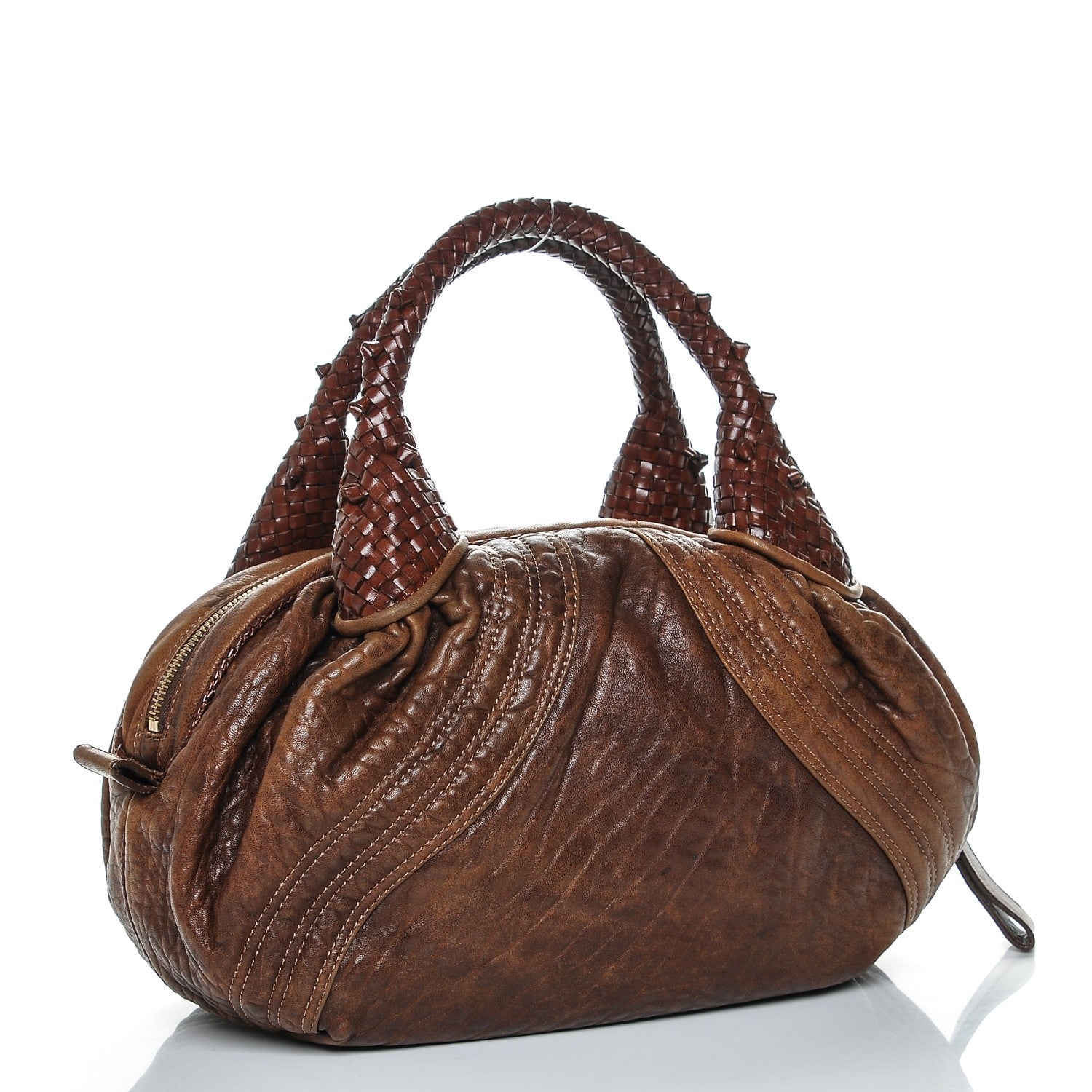 Fendi Nappa Nuvolata Spy Bowler Cognac 3 of 6