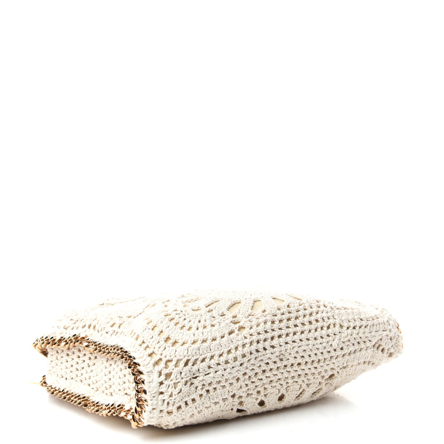 Stella McCartney Cotton Crochet Falabella Ajouree Tote Bag White 4 of 9