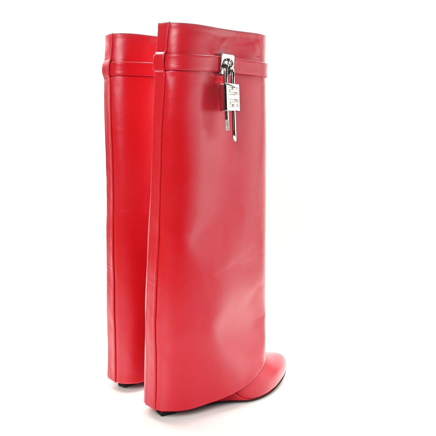 Givenchy Calfskin Shark Lock Pant Boots 41 Red 4 of 7