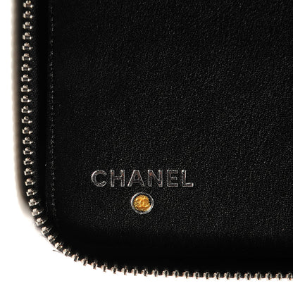 Chanel Patent Quilted Large Zip Around Agenda Black 6 of 8
