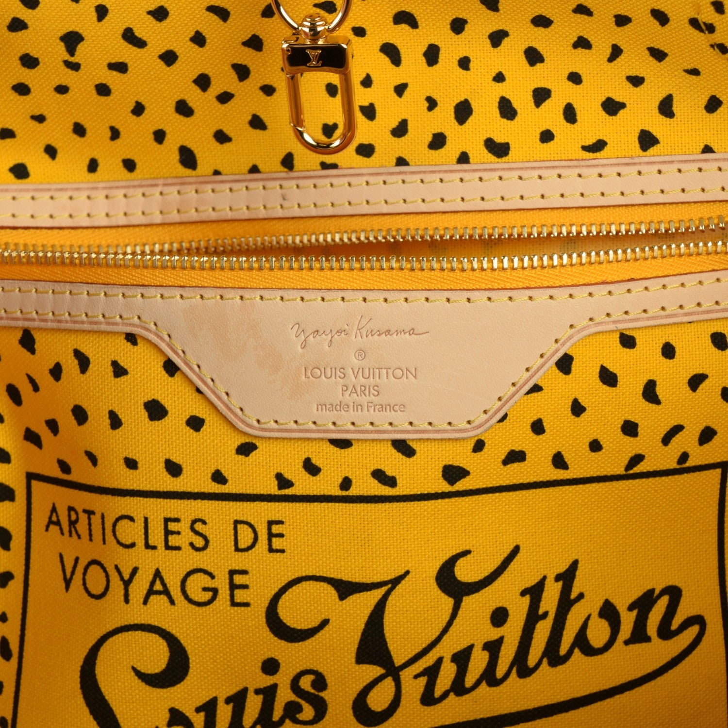 Louis Vuitton Monogram Kusama Waves Neverfull MM Yellow 6 of 7