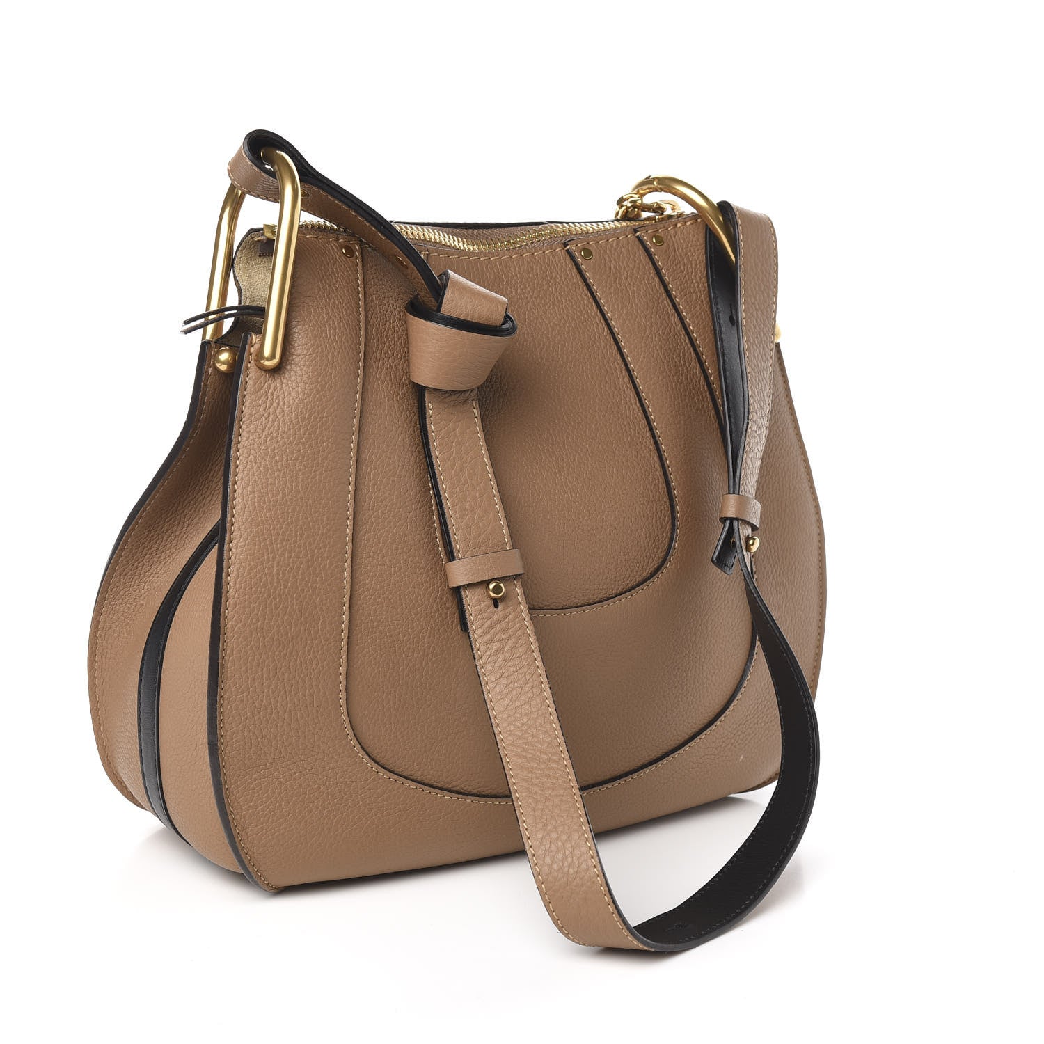 Chloe Grained Calfskin Small Hayley Hobo Nut 3 of 9