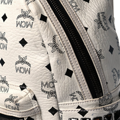 MCM Visetos Small Side Stud Stark Backpack White 13 of 18