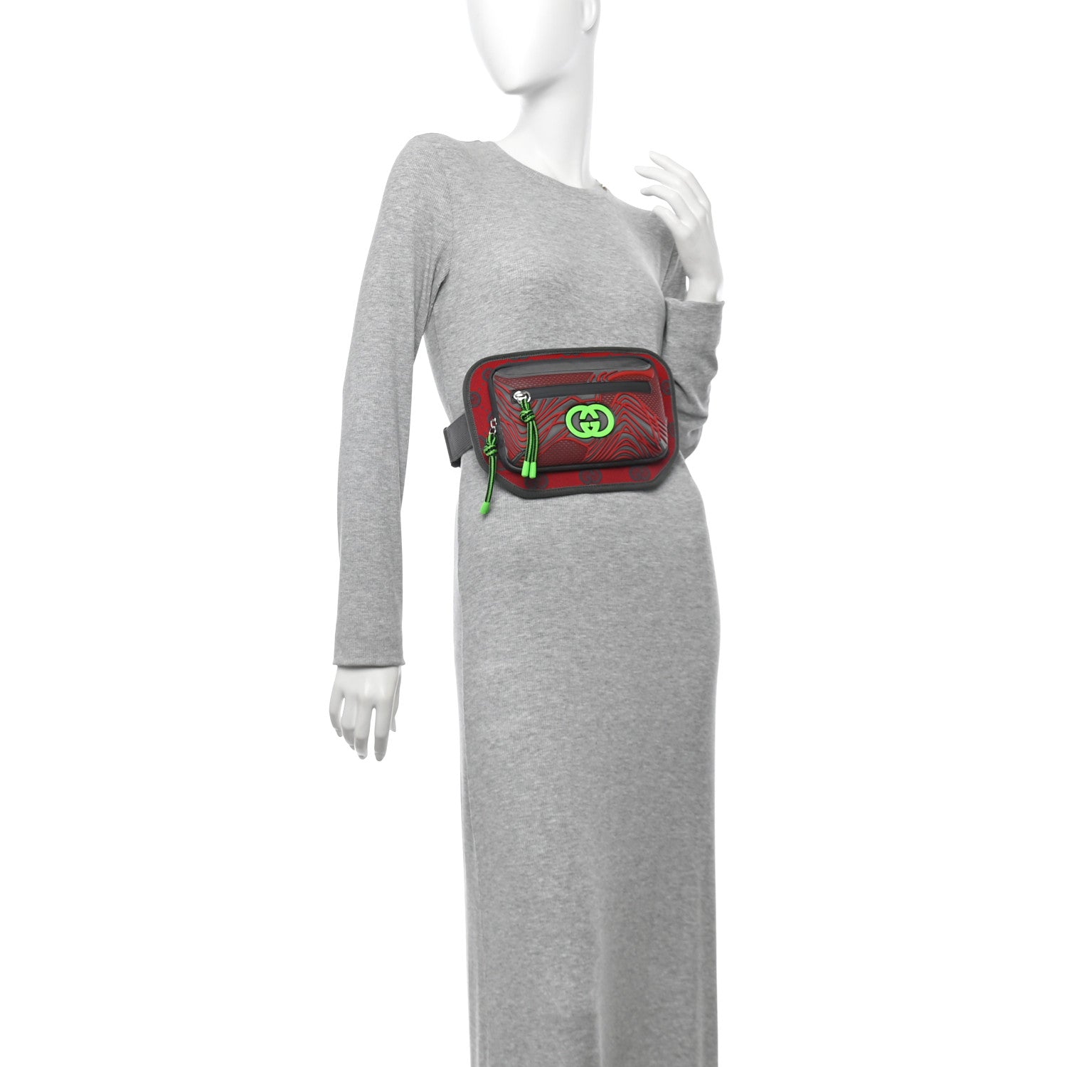 Gucci Jersey GG Monogram All Over Sporty Belt Bag Red Multicolor 2 of 10