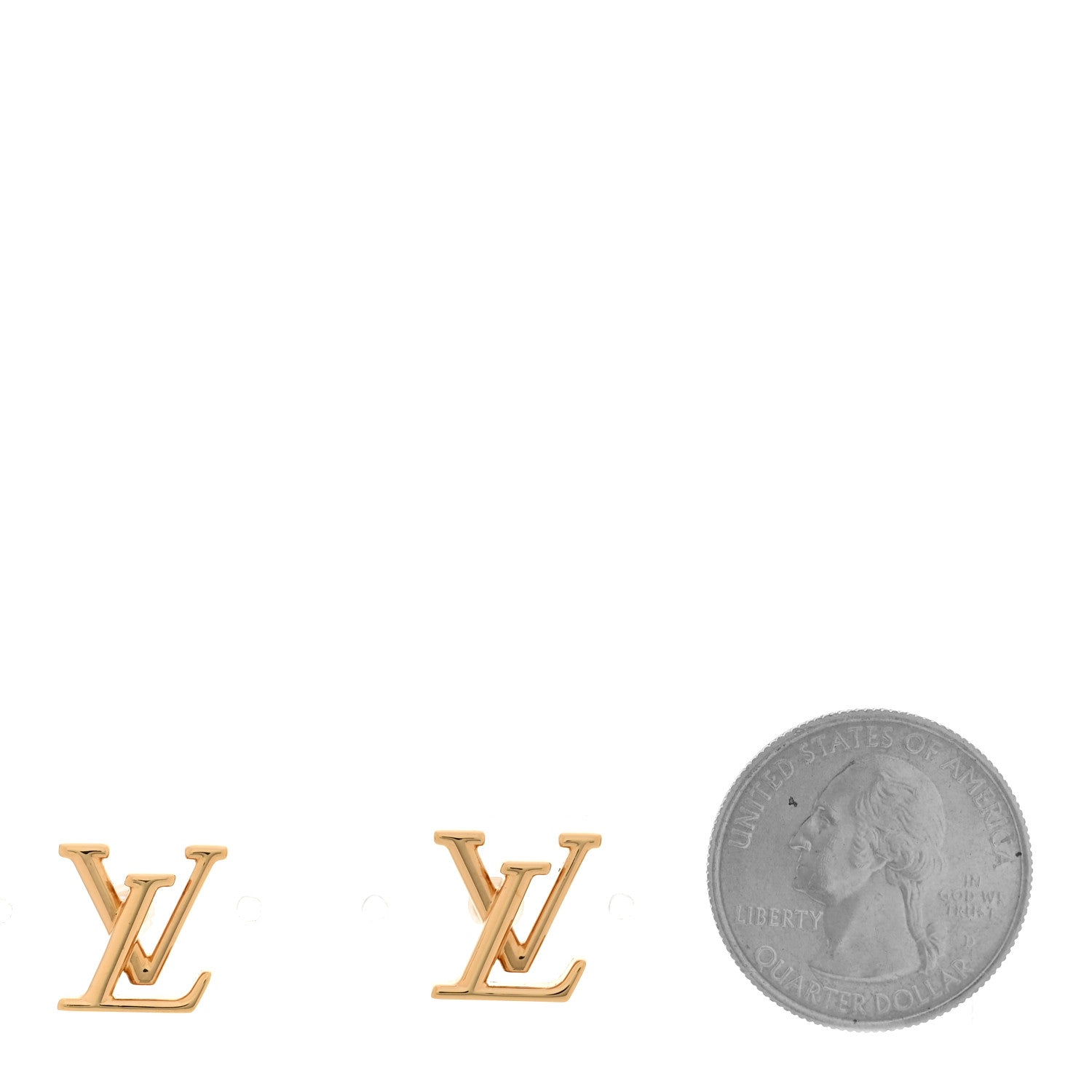 Louis Vuitton Metal LV Iconic Earrings Gold 2 of 7