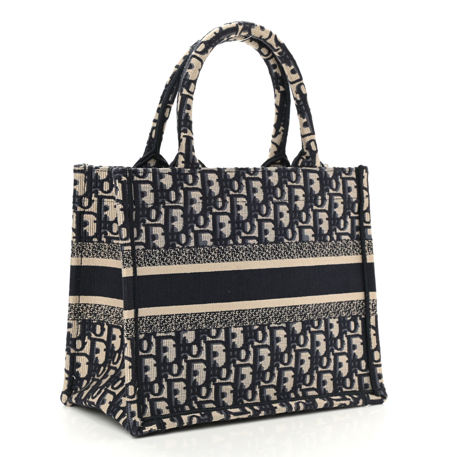 Christian Dior Oblique Small Book Tote Blue Multicolor 3 of 8