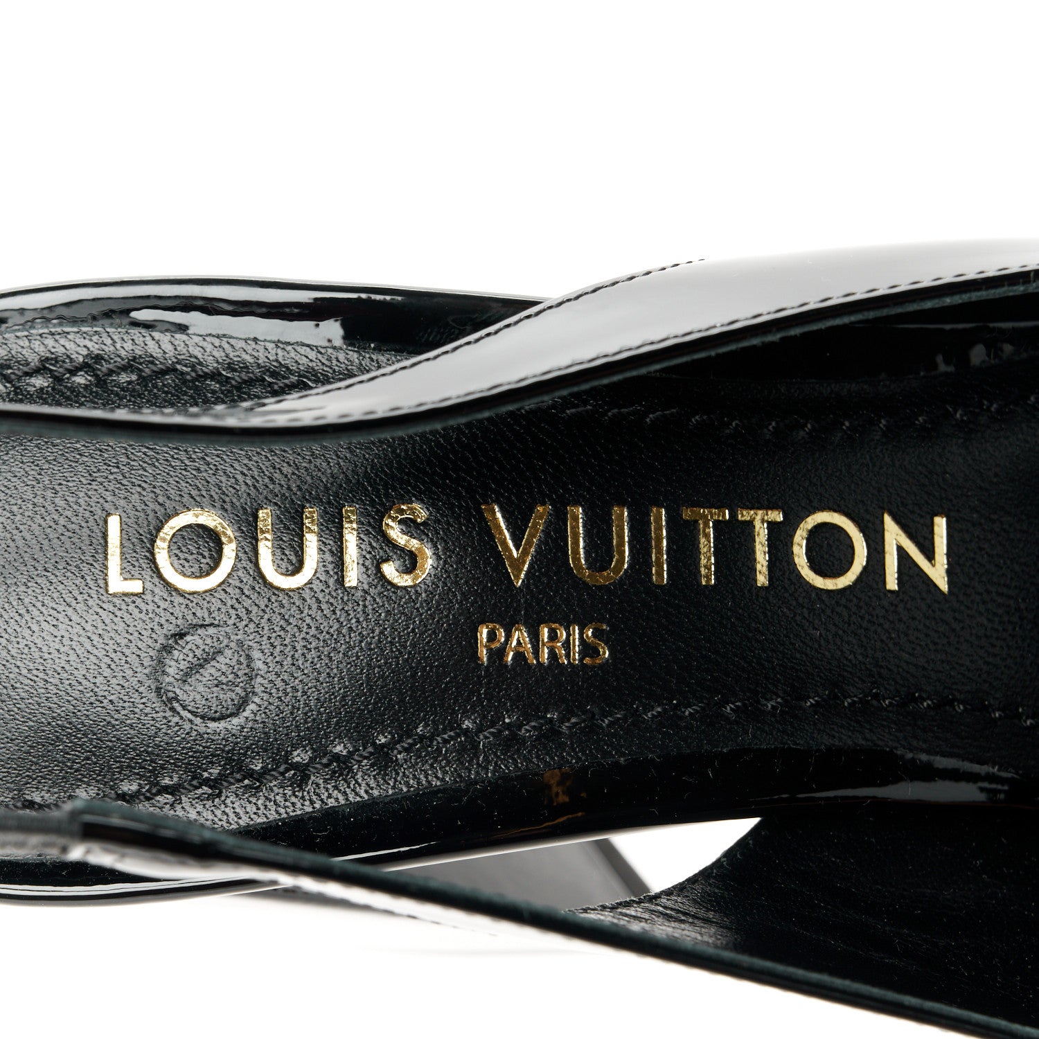 Louis Vuitton Patent Calfskin Shake Slingback Pumps 35.5 Black 7 of 8