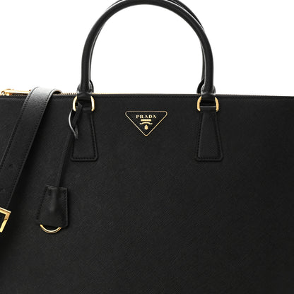 Prada Saffiano Lux Extra Large Galleria Double Zip Tote Black 7 of 9