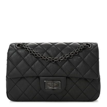 Chanel Aged Calfskin Quilted 2.55 Reissue Mini Flap So Black 1 of 10