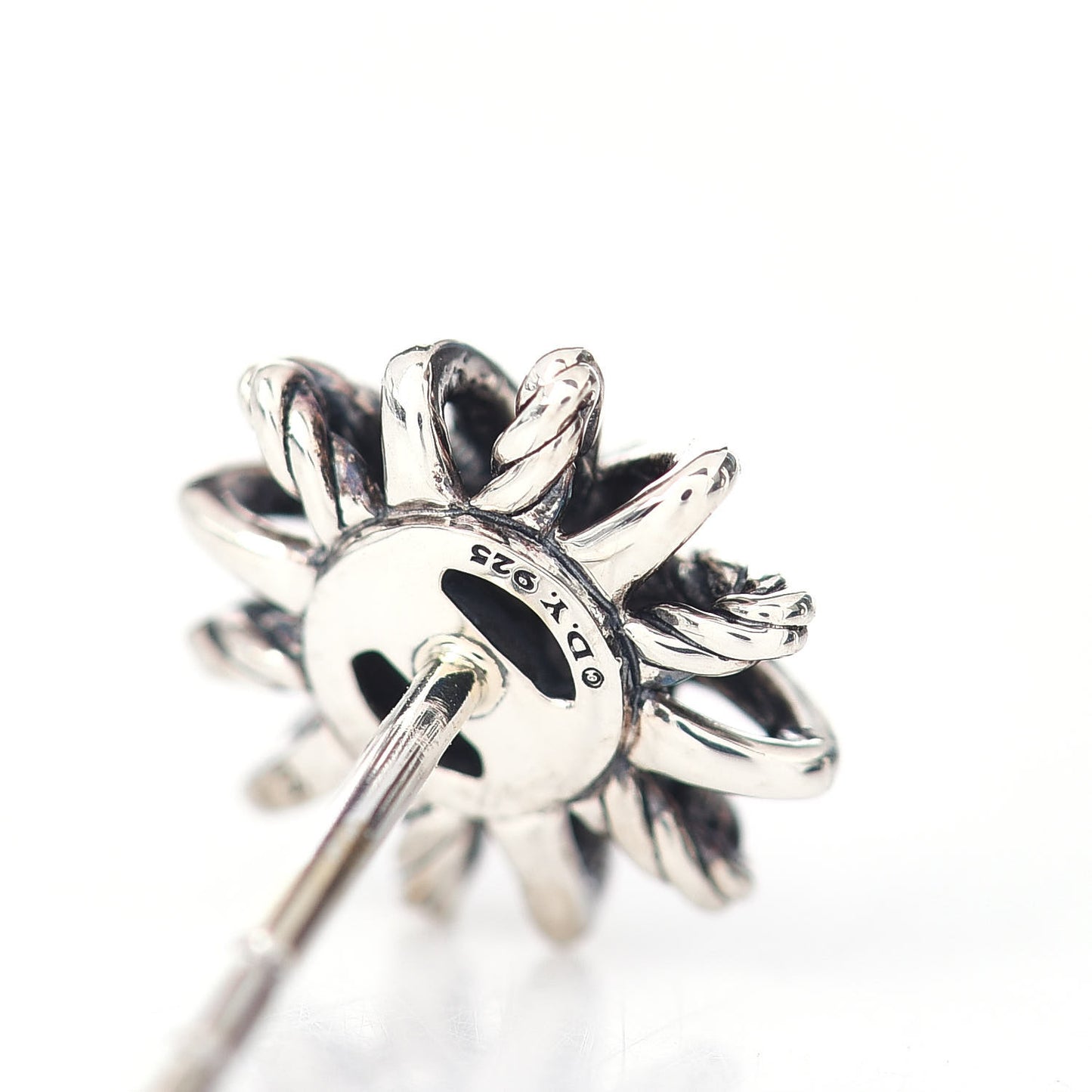 Sterling Silver Diamond 10mm Starburst Earrings