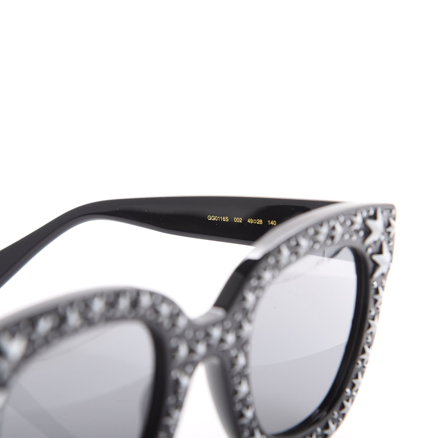Acetate Stars Cat Eye Sunglasses GG0116S Black