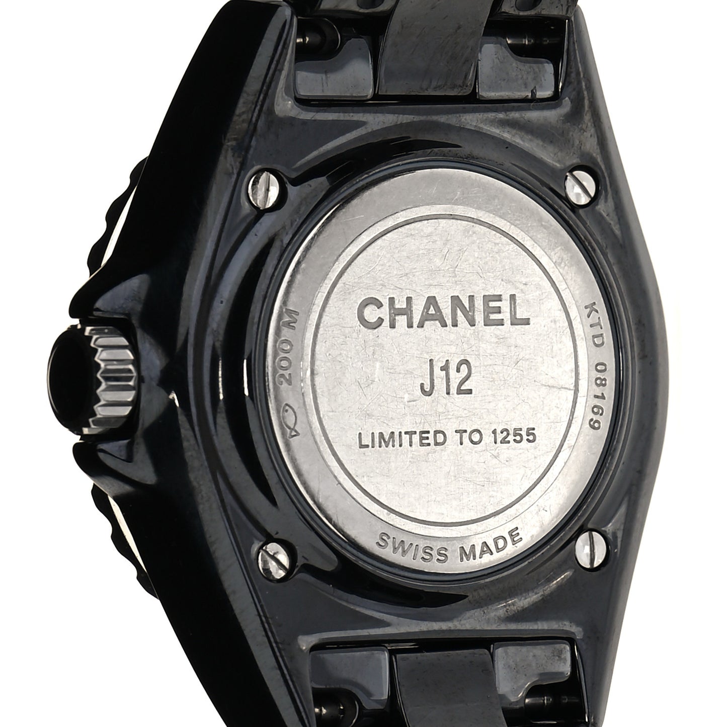 Stainless Steel Ceramic 33mm J12 Electro Quartz Watch Black