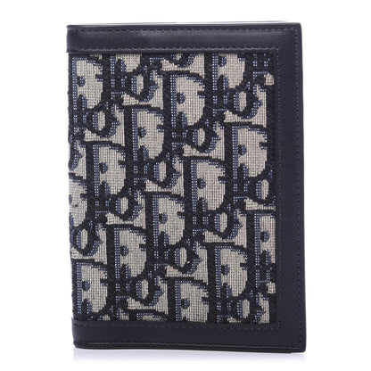 Christian Dior Calfskin Oblique Passport Holder Blue 1 of 9