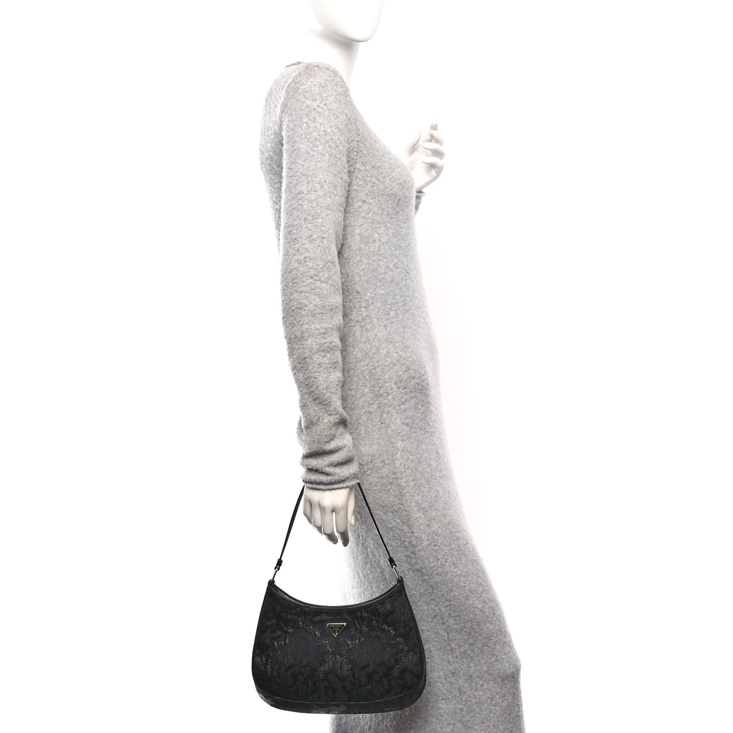Broccato Cleo Shoulder Bag Black