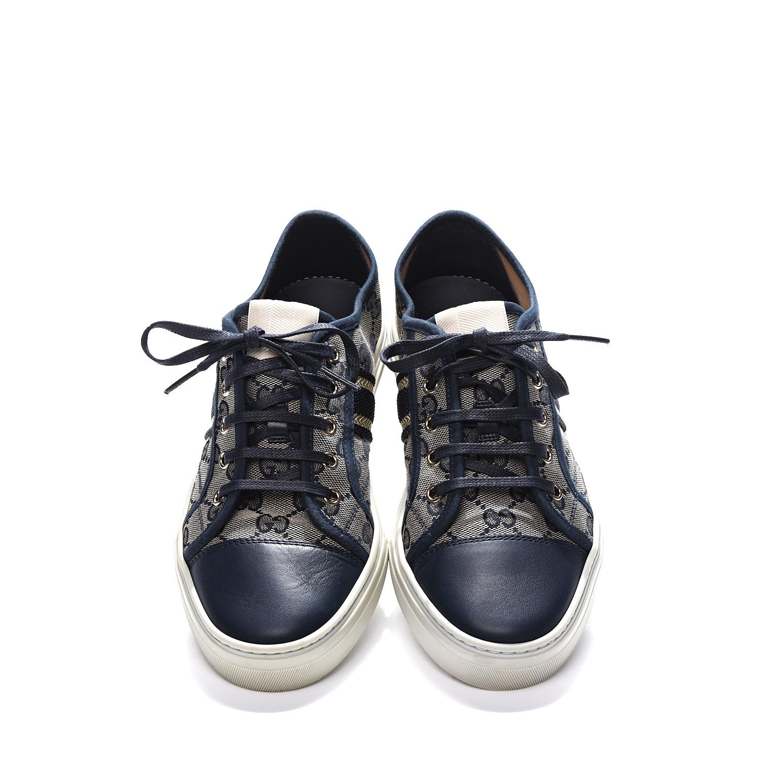 Gucci Monogram Web Sneakers 39.5 Navy Blue 5 of 10