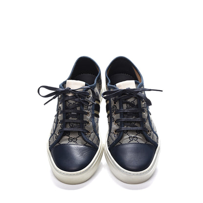 Gucci Monogram Web Sneakers 39.5 Navy Blue 5 of 10