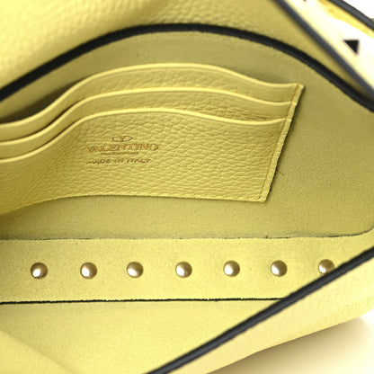 Valentino Garavani Grainy Calfskin Rockstud Crossbody Pouch Lime Sorbet 5 of 10