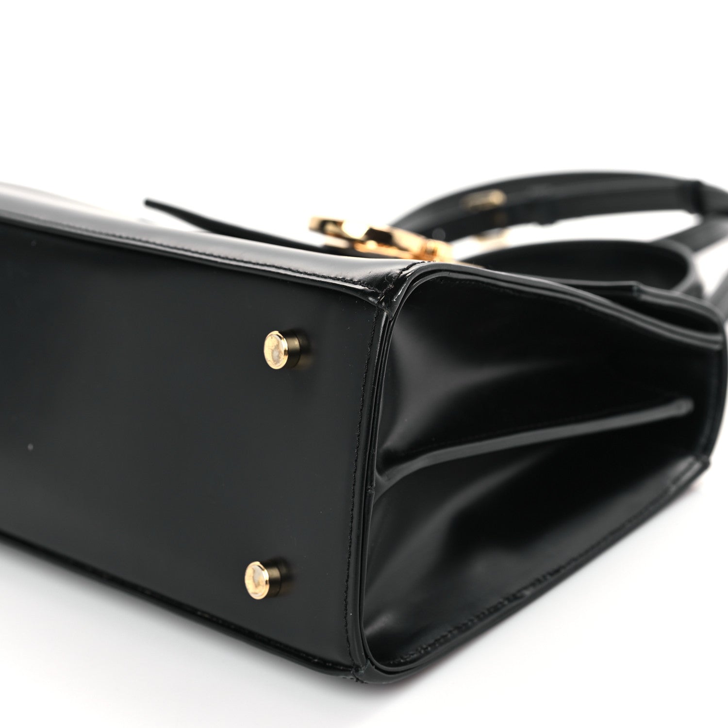 Salvatore Ferragamo Brushed Off Calfskin Iconic Large Top Handle Bag Black 8 of 8