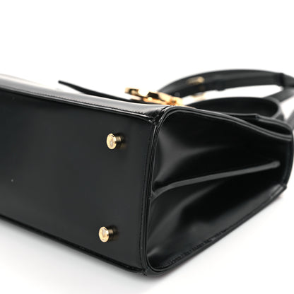 Salvatore Ferragamo Brushed Off Calfskin Iconic Large Top Handle Bag Black 8 of 8