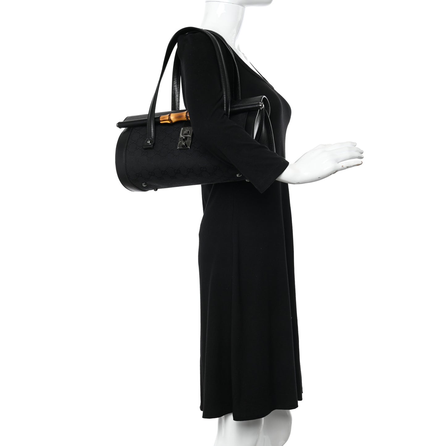 Monogram Bamboo Bullet Bag Black