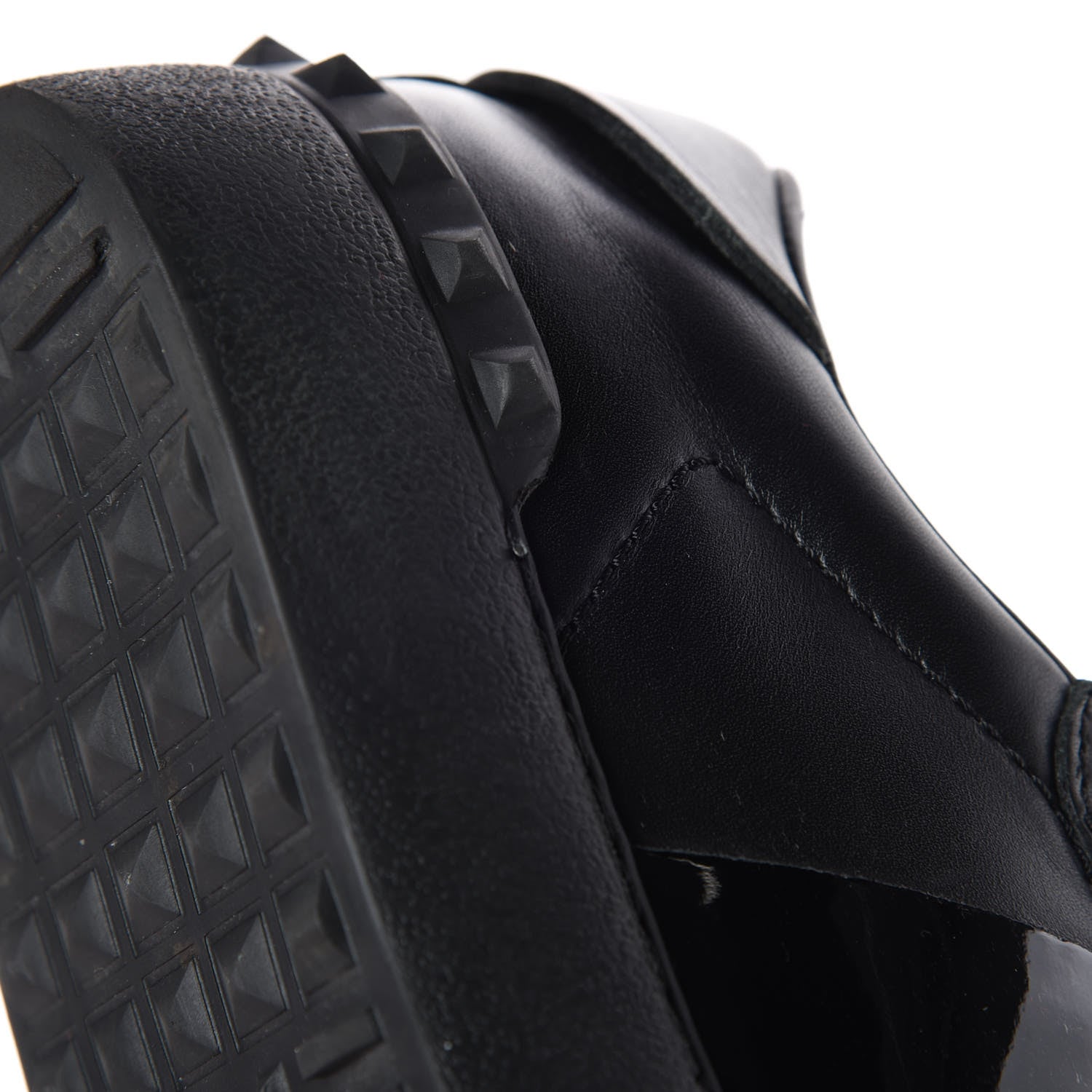 Valentino Garavani Calfskin Womens Rockstud Open Sneakers 35.5 Black 11 of 11