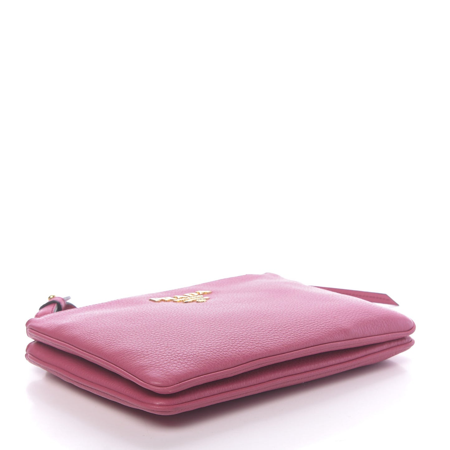 Vitello Phenix Double Zip Crossbody Bag Peonia