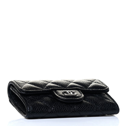 Chanel Caviar Quilted Flap Card Holder Wallet Black 3 of 4