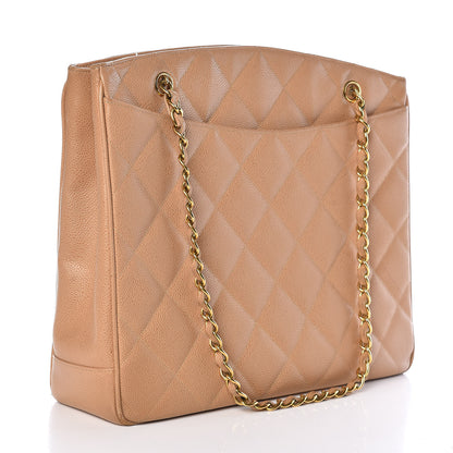 Chanel Caviar Quilted Tote Beige 3 of 14